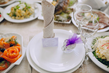 wedding reception decor food