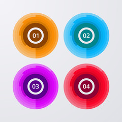 Vector illustration infographics four circles