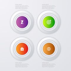 Vector illustration infographics four circles