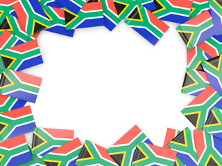 Frame with flag of south africa