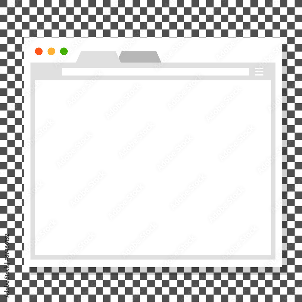 Poster Opened browser window template