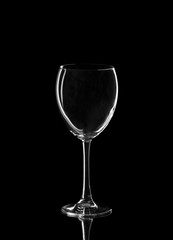Empty white wine glass