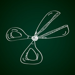 Simple doodle of a pair of scissors