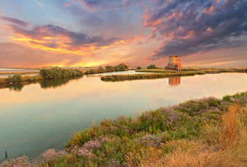 lagoon of Comacchio, Ferrara, Italy