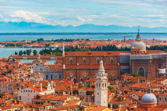 View from Campanile di San Marco to Venice, Italy