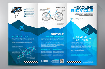 Brochure leaflet design tri-fold template. - 87469552