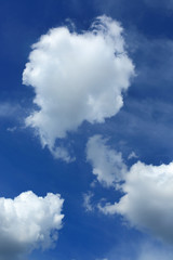 Blue sky with cloud.