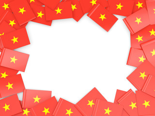 Frame with flag of vietnam