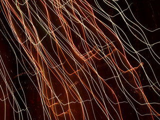 Shining Multicolored Lines in a Darkness.