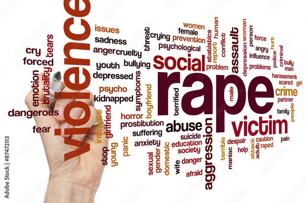 Sticker rape word cloud