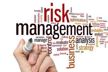 Risk management word cloud