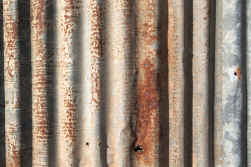 Old and rusty damaged galvanized iron texture.