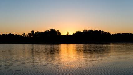 symmetric reflections on calm lake