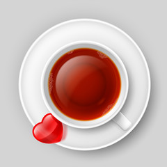 Romantic tea drinking