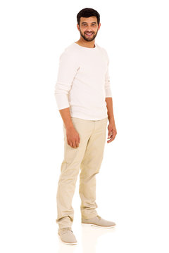 Young Indian Man On White Background