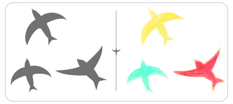 triada de golondrinas elementos de aves para tatuaje