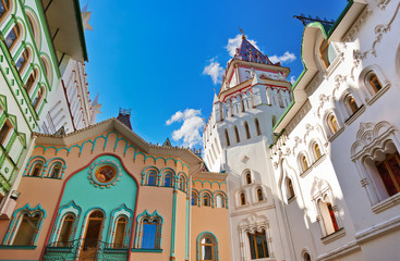 Retro houses in Izmailovo Kremlin - Moscow Russian