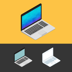 Laptop isometric icon. Vector illustration