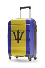 Suitcase with national flag on it - Barbados