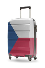 Suitcase with national flag on it - Czech Republic