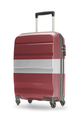 Suitcase with national flag on it - Latvia