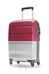 Suitcase with national flag on it - Monaco