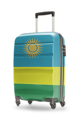 Suitcase with national flag on it - Rwanda