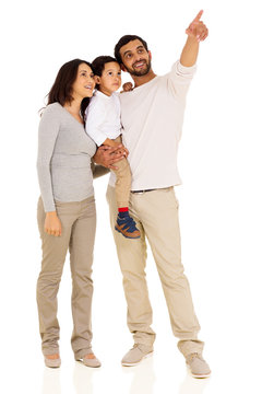 Young Indian Family Pointing