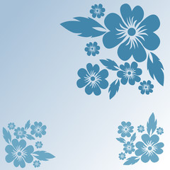 Blue Floral Background