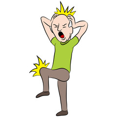 Male Senior Citizen with Knee Pain