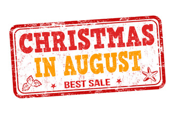 Christmas in august stamp