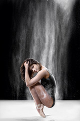 ballerina with flour