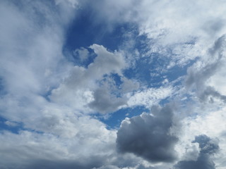 beautiful white clouds and blue sdky