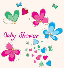 Fototapeta na wymiar Baby Shower Card