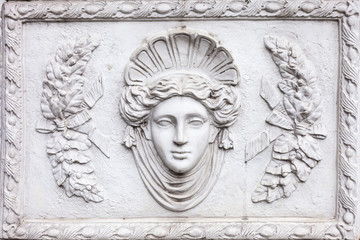 3D art Roman sculpture made of white plaster