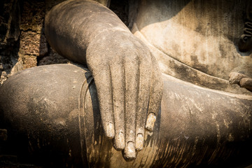 hand of buddha statue.