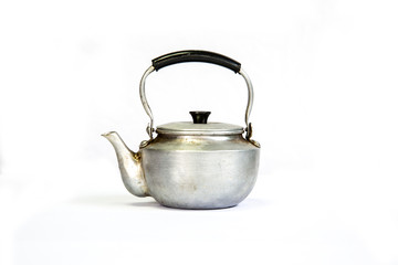 Classic old Kettle on white background.
