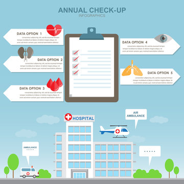 hospital infographics elements