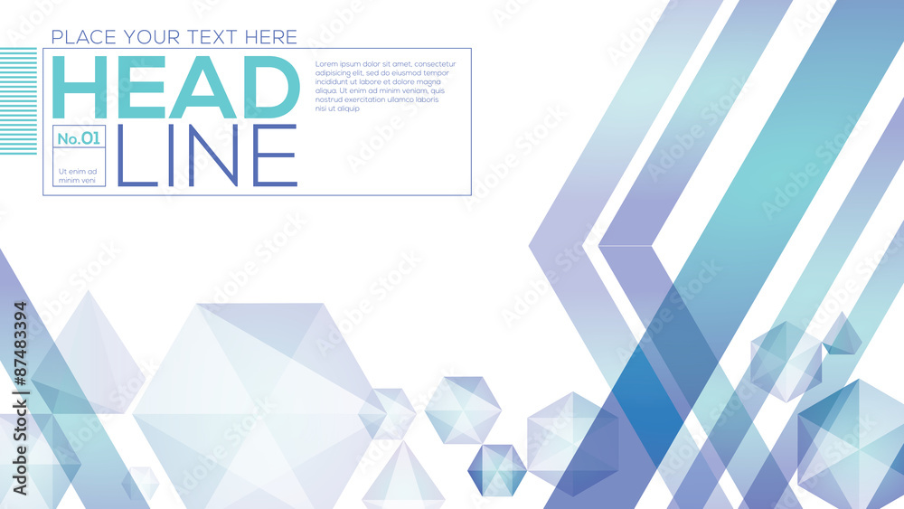 Poster abstract low polygon design technology background