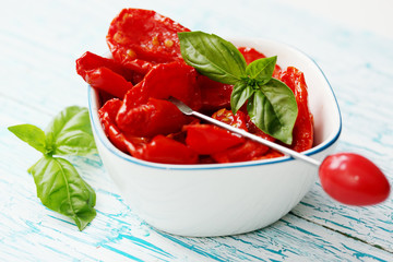 tomatoes with basil