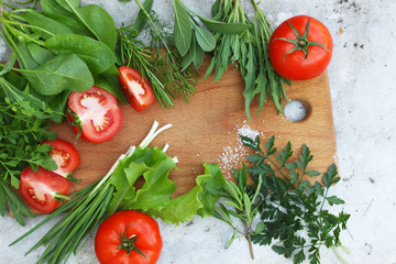  Fresh tomatoes, top view