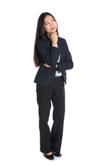 asian business woman thinking