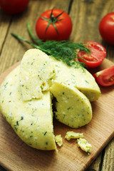 cheese with dill and tomatoes