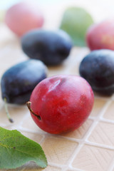 juicy organic plums