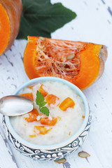 rice porridge with pumpkin