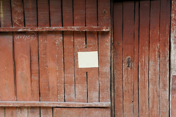 closed up the door, made from wooden