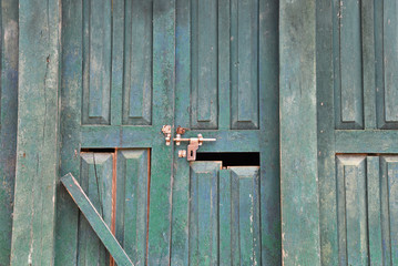 closed up the door, made from wooden