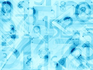 blue light abstract numbers background