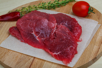 Raw beef