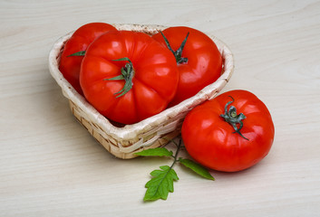 Tomato in the basket